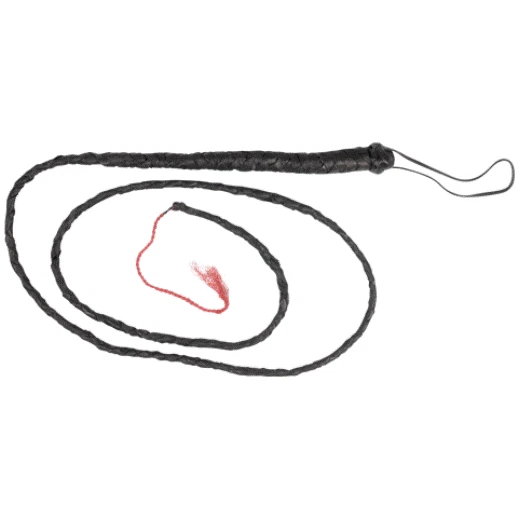 BULL WHIP 6' NEGRO GÓTICO RINGMASTER RODEO WESTERN VAQUERO DISFRAZ CUERO LARP Foto 1 de 2