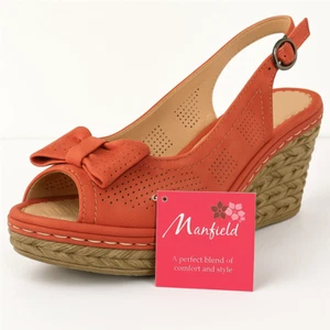 Damen-Espadrilles Keilabsatz-Sandalen mittelhoher Absatz Freizeit Sommer Fersenriemen Größe - Bild 1 von 5