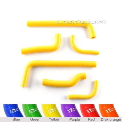 ZAP YELLOW FOR 99-06 GAS GAS EC 200 250 300 SILICONE RADIATOR COOLANT HOSES - Image 1 of 4