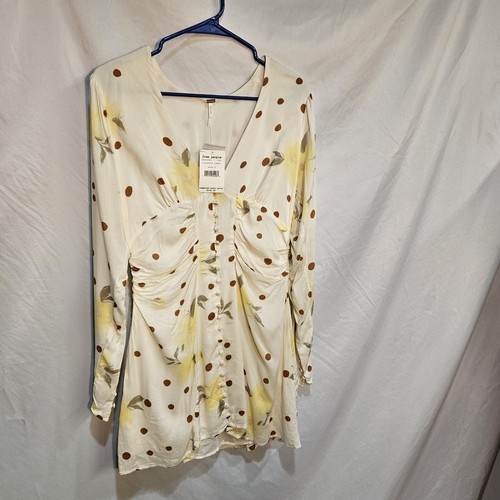 Mini Abito Floreale Free People Date Night Sunshine Off White Nuovo con etichette Taglia:Small