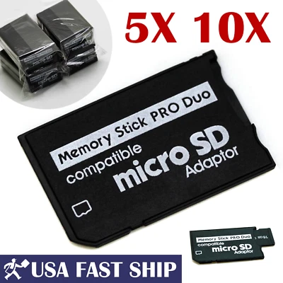 5X / 10X Micro SD SDHC TF Memory Stick MS Pro Duo Adapter Card Reader - Sony PSP - Image 1 of 4