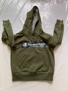 Champion Little Boys size 5 Olive Green Camo Long Sleeve sweatshirt Hoodie - Picture 1 of 6