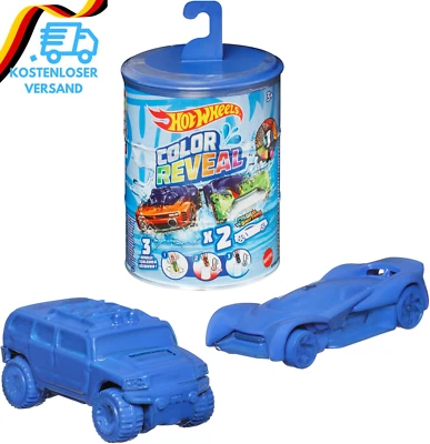BESUCHE DEN HOT WHEELS-STORE Hot Wheels GYP13 - 2Er-Pack Fahrzeuge (Maßstab 1:64), Farbwechseleffekt & Überra