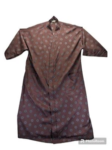 Christian Dior Monsieur Kimono Robe Adult One Size Made in USA Vintage Burgundy - Picture 1 of 6