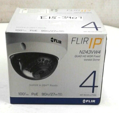 Cámara domo vandálica fija Flir IP N243VW4 Quad HD WDR 4 MP 100 ° FOV PoE Foto 1 de 4
