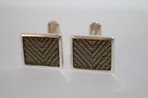Brioni Gemelli in Argento 925 & Oro 24 kt Tuxedo Cufflinks usati una sola volta 