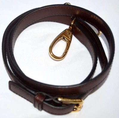 Oscar de la Renta Bolso de Cuero Marrón Correa Herrajes Dorados Ajustable Foto 1 de 4