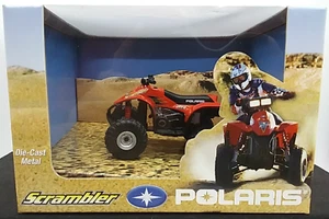 Vintage 2000 ERTL Polaris Scrambler 500 Die-cast metal ATV 4-wheeler Red 1:18 - Picture 1 of 24