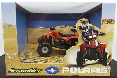 Винтажный 2000 ERTL Polaris скремблер 500 литой металл ATV 4-колесный красный 1:18 - Изображение 1 из 4
