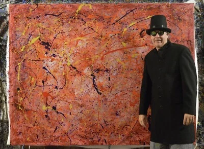 Jackson Pollock style￼ Profession￼al Painting 81” X 62”(6ft 9in)Abstract Modern - Image 1 of 4