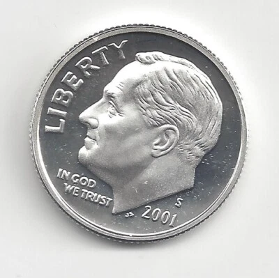 2001 S Silver Proof Roosevelt Dime - 90% Silver - Image 1 of 2