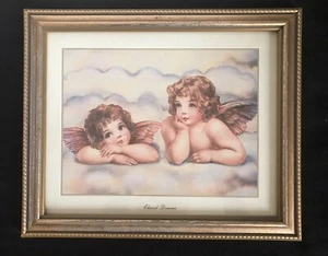 Cherubs Angels Framed Print 90s Coquette Cottage core 9.5x11.5" Cherub Dreams - Picture 1 of 5