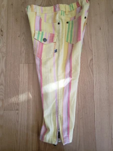 GIANFRANCO FERRE Girl's Striped Cargo Style Capri Pants - Picture 1 of 8