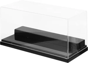 Clear Acrylic Display Case with Black Base, Display Stand Box Cube Organizer - Picture 1 of 6