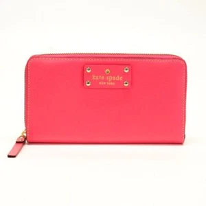 Kate Spade Wellesley Neda Wallet Zip Around Leather PVC Pink, WLRU1153 - Picture 1 of 10