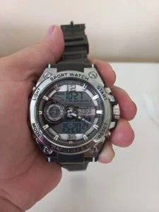 Lige Mens Military Digital LED watch - Silver - Picture 1 of 10
