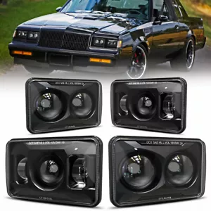 For Buick Regal Grand National 1982-87 4X6" LED Headlights Hi/Lo Beam H4666 Lamp - Picture 1 of 11