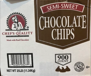 Chef's Quality Semi Sweet Chocolate Chips Bulk - Picture 1 of 2