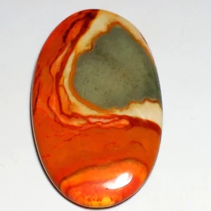 99 Ct 6X32X54 mm Natural Poligram Owhyee Jasper Oval Cabochon Gemstone CB-05 - Picture 1 of 5