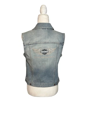 Harley-Davidson 100th Anniversary GAP 1969 denim vest - CUSTOM - S - Imagem 1 de 4