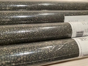 4 Rolls Winfield Thybony KRAVET Ray Night Sea Faux Leather Wallpaper $1142Retail - Picture 1 of 18