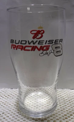 Vaso de cerveza Budweiser Racing Dale Jr. #8 16 oz pinta vintage Bud Crown Foto 1 de 4