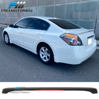 Ajuste 07-12 Nissan Altima Sedan OE fábrica porta-malas traseiro spoiler LED luz de freio ABS - Imagem 1 de 4