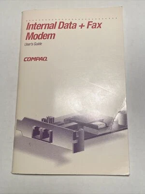 Compaq Internal Data And Fax Modem Users Guide - Image 1 of 2