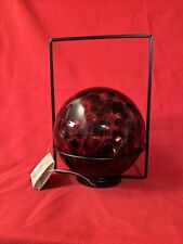 7"Blown Glass Witches Ball Table Lamp Use2AAABatt "Firelight LED Globe" Amethyst