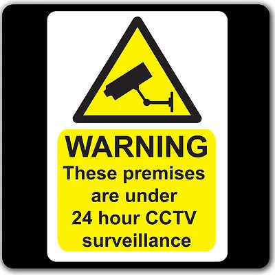 ESK VINYL CCTV 24hr Surveillance Warning Stickers Sign - Car Taxi Home Window In Operation