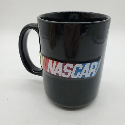 Керамическая черная кофейная кружка 2003 Nascar чашка с поднятым логотипом 14 унций - Изображение 1 из 4