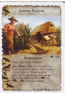 3 x Summer Reserves AGoT LCG 1.0 Game of Thrones Scattered Armies 119 - Picture 1 of 1