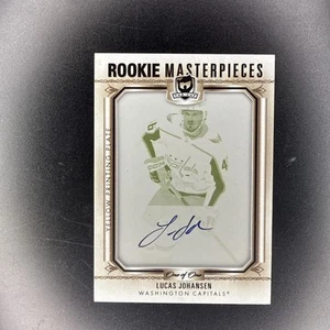 2023 if the cup rookie Masterpieces, Yellow Printing Plate, Lucas Johansen 1/1 - Picture 1 of 2