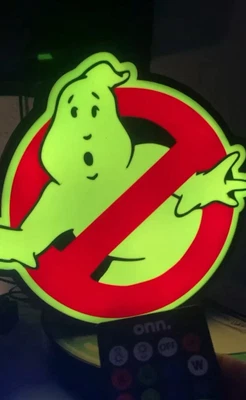 Logotipo/signo iluminado GhostBusters - impreso en 3D/12 pulgadas x3 pulgadas Foto 1 de 4