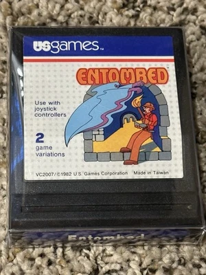 Vintage 1982 US Games Atari 2600 Game Entombed Tested Works Great Clean Nice  - Image 1 of 2