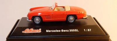 Micro IN Metallo Die Cast Schuco Ho 1/87 Mercedes-Benz 300 Sl Cabrio Rosso N - Immagine 1 di 4