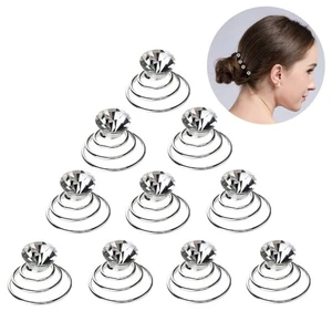  Fermagli per capelli damigella d'onore accessori per ragazze strass spille a spirale - Foto 1 di 6