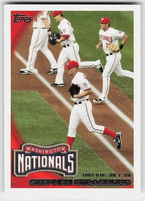 Actualización Topps 2010 #US-55 Stephen Strasburg BÉISBOL Nacionales de Washington Foto 1 de 2