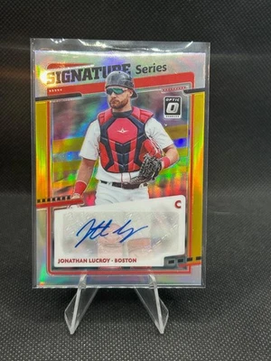 2020 Donruss Optic Signature Series Gold Prizm /10 Jonathan Lucroy Auto - Image 1 of 2