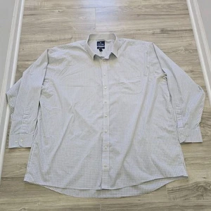 Stafford Shirt Men's 3XL Gray Check Button Shirt Smart Tech 19 19 1/2 36 37 - Picture 1 of 12
