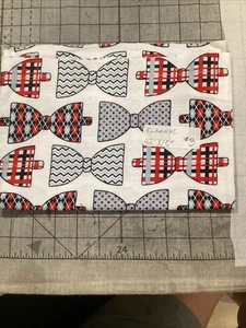 "Franela infantil tonos rojos y azules con pajaritas 15"" x 42""" - Imagen 1 de 1