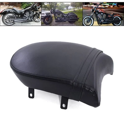 Cojín Cojín Seat Pillion Negro Nuevo Motor Driver Cuero Apto para Victoria Gunner Foto 1 de 4