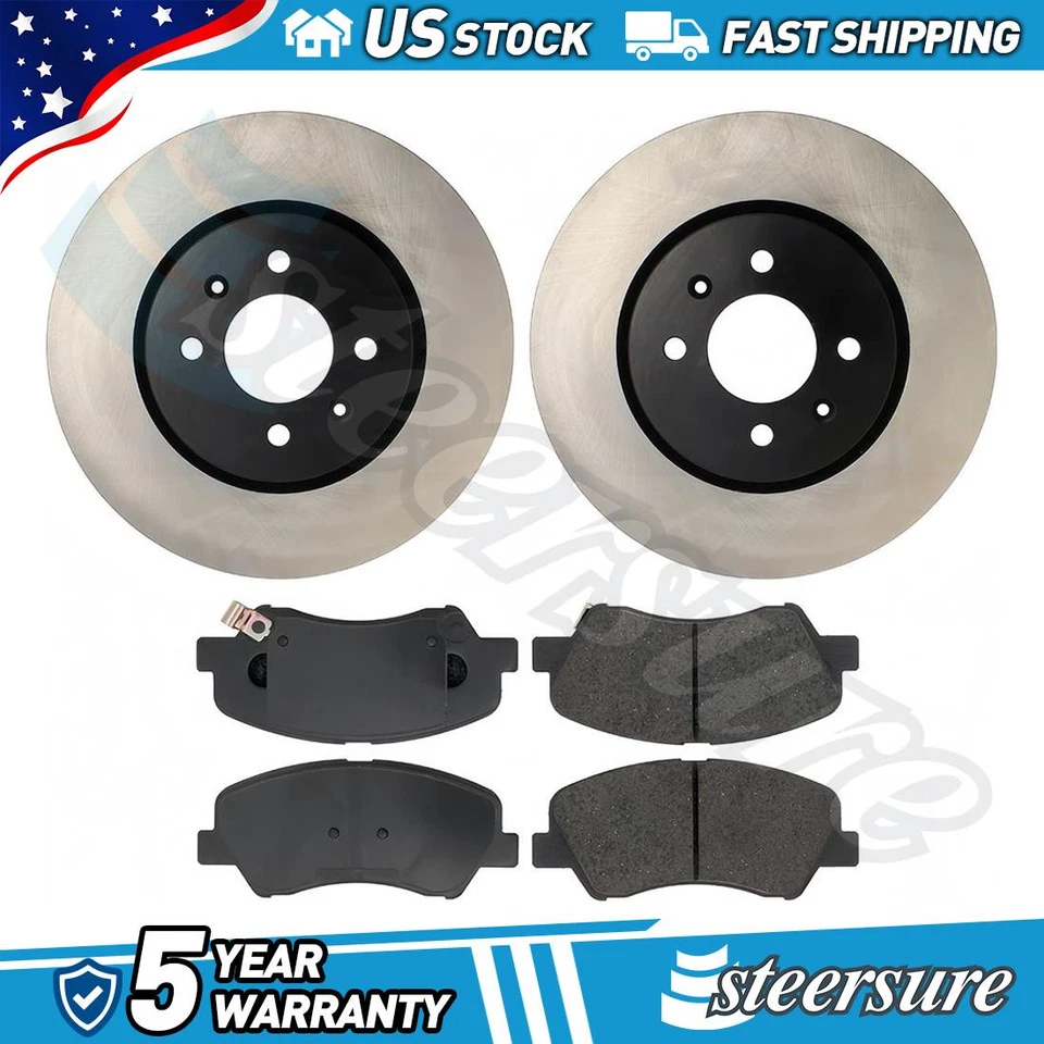 Kit de pastillas de freno delanteras y rotor para Kia Rio 2013 2014 2015 2016 1,6 L L4 Foto 1 de 1