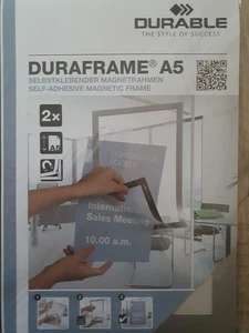 Informationsrahmen DURAFRAME A5 silber/transparent Magnetrahmen 2 Stück - Bild 1 von 3
