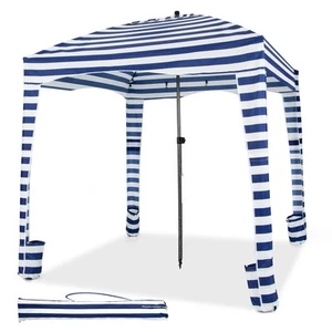 Tienda cabaña de playa plegable 6'x 6' con bolsa de transporte pared lateral desmontable - Imagen 1 de 6