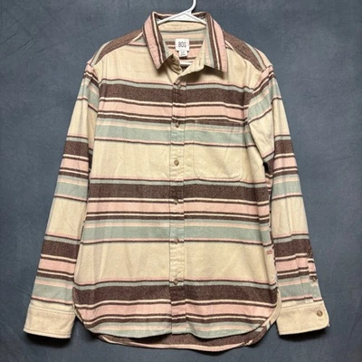 UO BDG Button Down Shirt Stripes Soft Cozy Preppy Earthy Crunchy Granola Cottage - Image 1 of 4