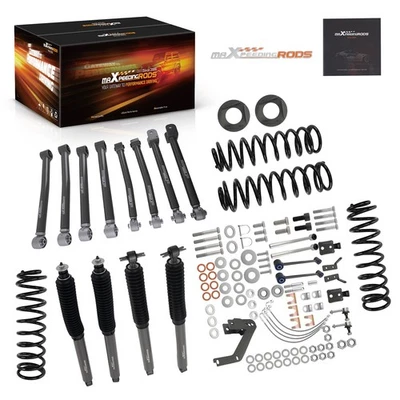 Kit de elevación de 4" con brazos de control para Jeep Wrangler JK Unlimited 2007-2018 4 puertas Foto 1 de 4