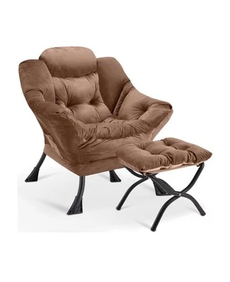 Silla Perezosa Accent con Otomana, Sofá de Ocio Sillón con Reposapiés Foto 1 de 4