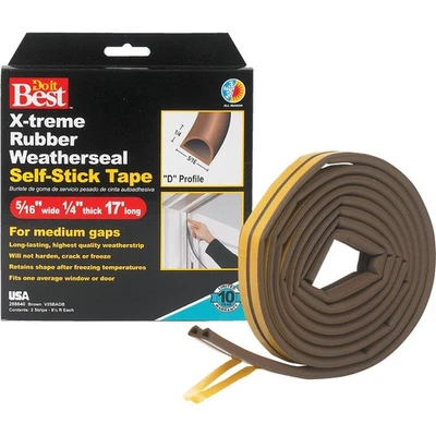 Do it Best 17 Ft. 5/16 In. Brown Rubber Weatherstrip V25BADB SIM Supply, Inc. - Image 1 of 3
