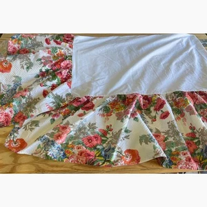 Falda de cama vintage Ralph Lauren Southhampton Beach House King acolchada con volantes antipolvo - Imagen 1 de 13